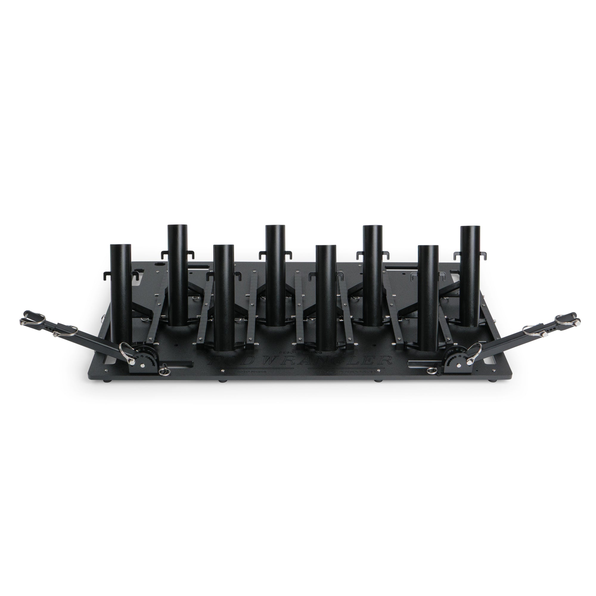 Medium fishing rod rack for garage storage, truck transport, and cleaning