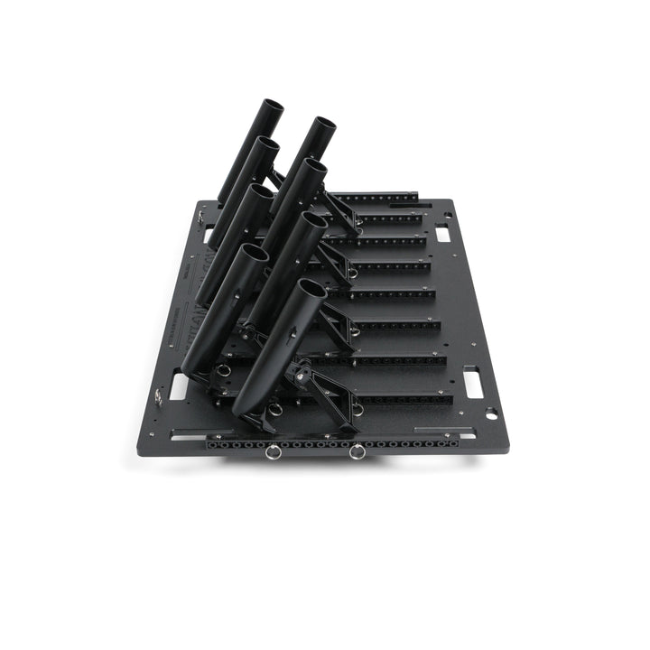 Medium fishing rod rack for garage storage, truck transport, and cleaning