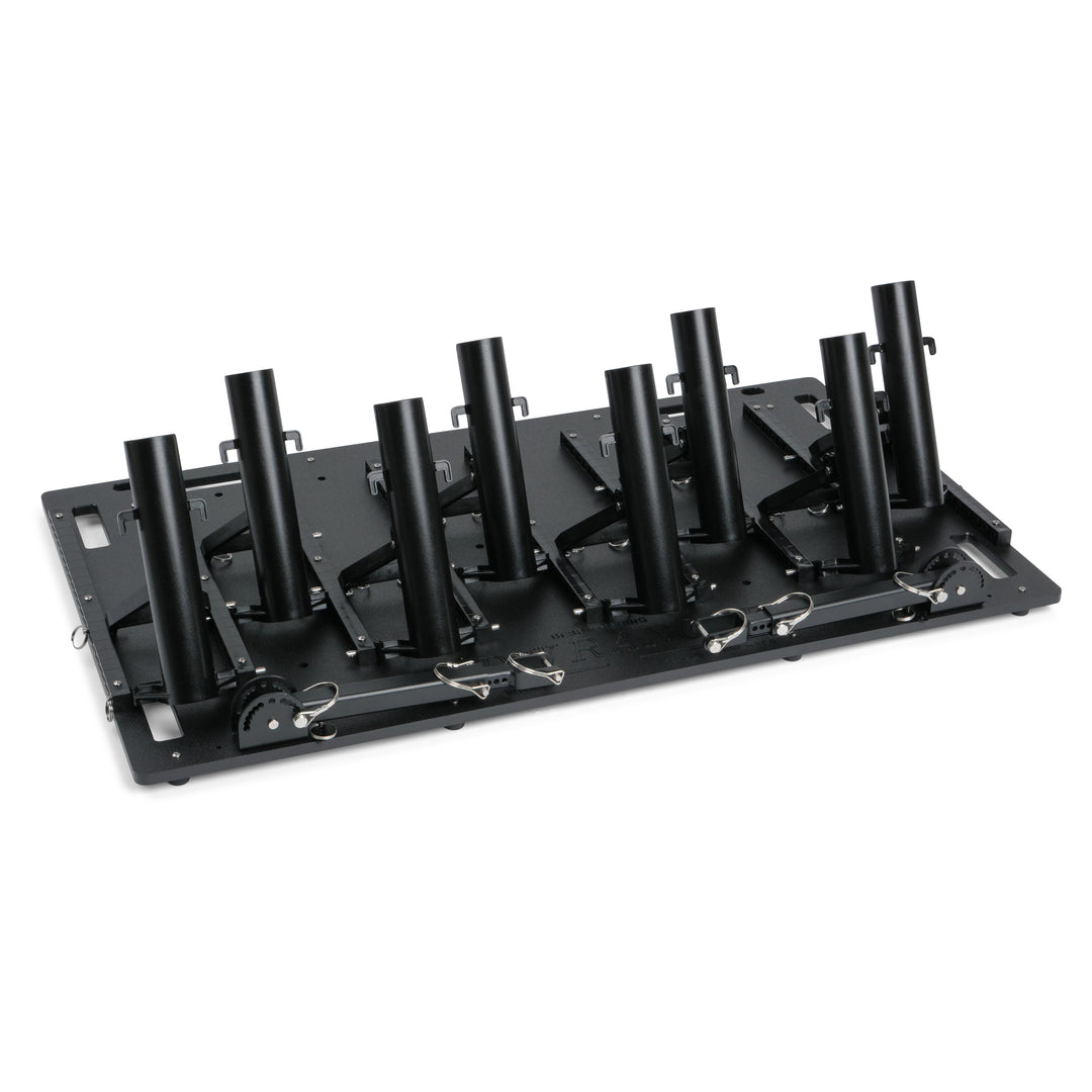 Medium fishing rod rack for garage storage, truck transport, and cleaning
