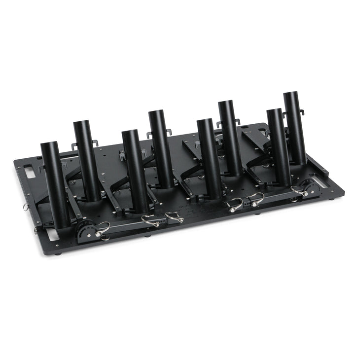 Medium fishing rod rack for garage storage, truck transport, and cleaning