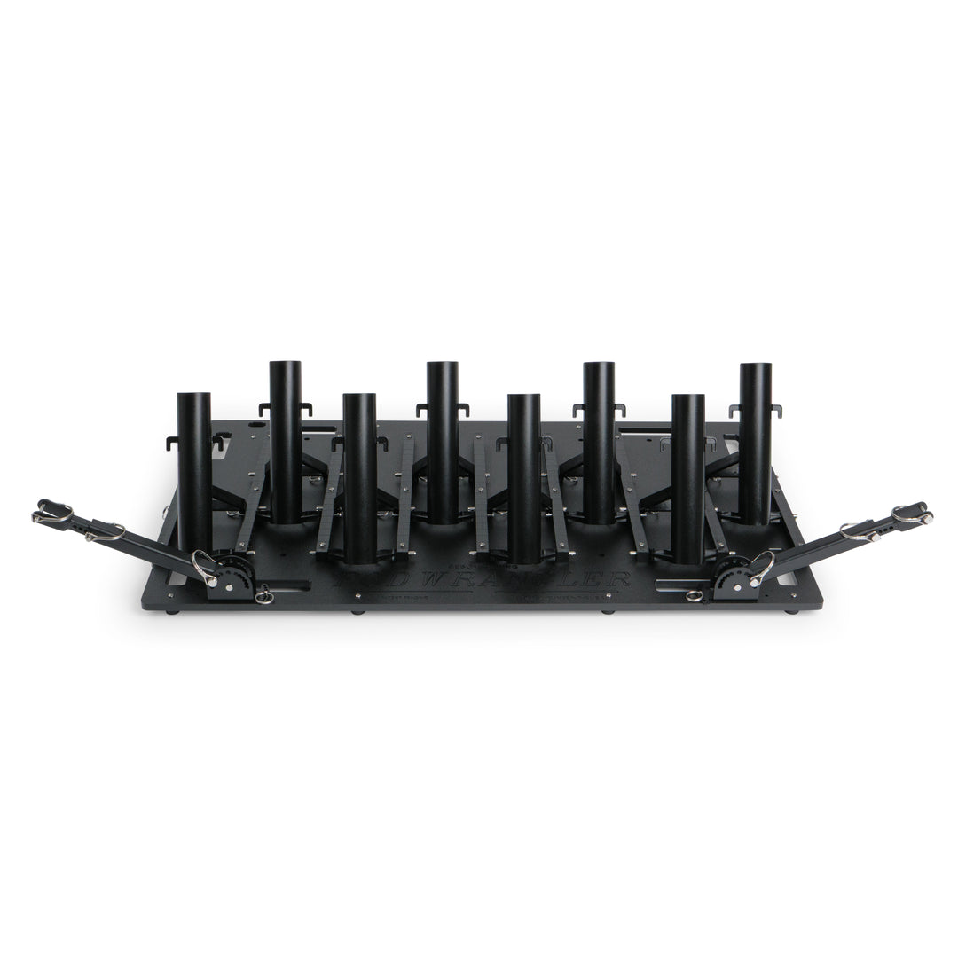 Medium fishing rod rack for garage storage, truck transport, and cleaning