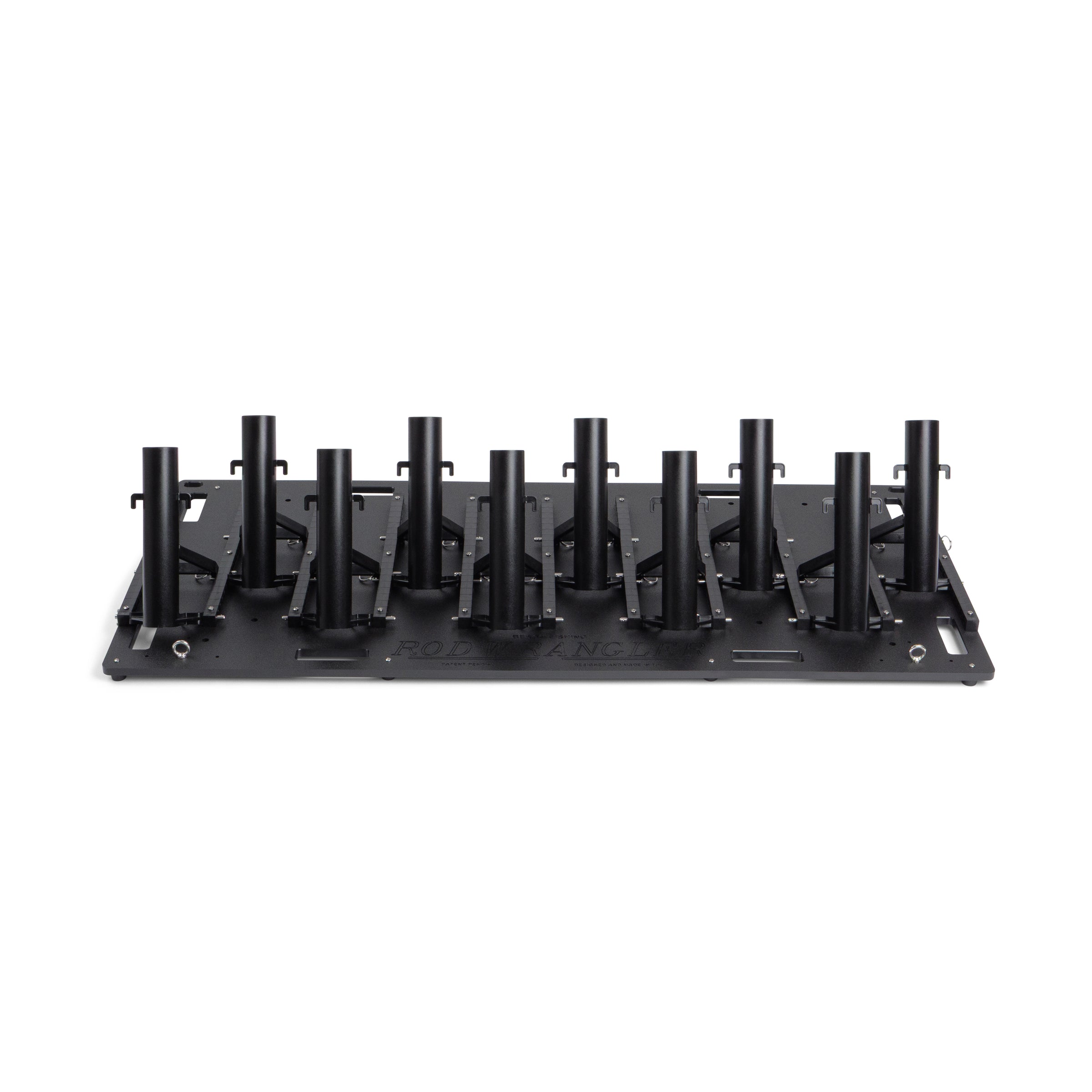 Large fishing rod rack for garage storage, truck transport, and cleaning