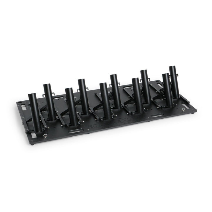 Large fishing rod rack for garage storage, truck transport, and cleaning