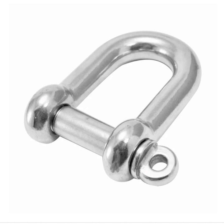 316 Stainless Steel Screw Pin D Shackle - Set of 2